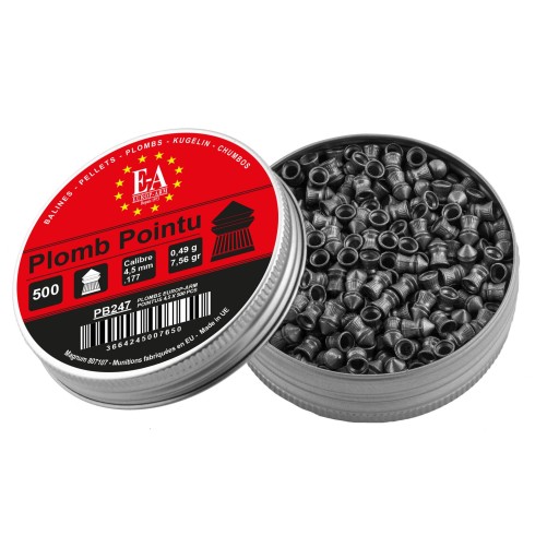Boîte 500 plombs pointu Europ-Arm - Calibre 4,5 mm 2