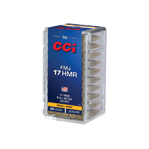 Munitions CCI FMJ 20gr - calibre 17 HMR