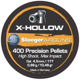 Boîte de 400 plombs Stoeger X-Hollow - Calibre 4,5 mm
