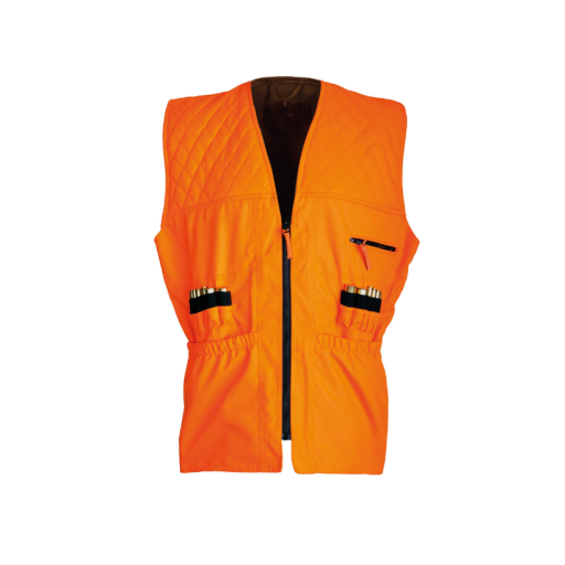 Gilet de traque matelassé orange fluo
