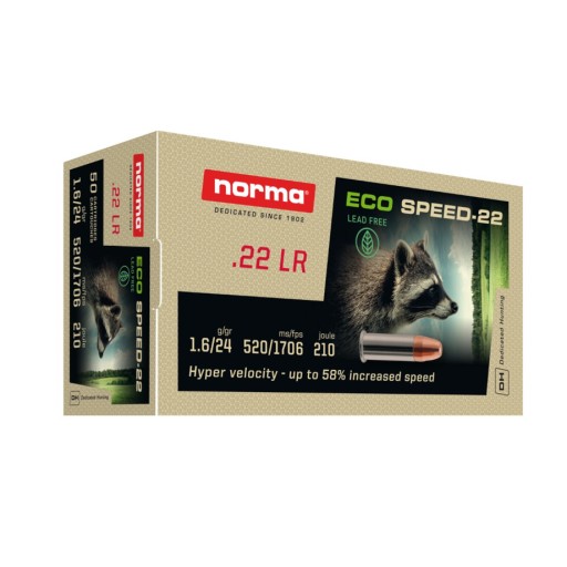 Cartouches Norma Eco Speed 24gr - calibre 22 LR