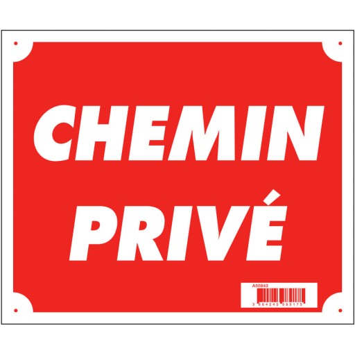Panneau Polymère "Chemin Privé" - 30 x 25 cm