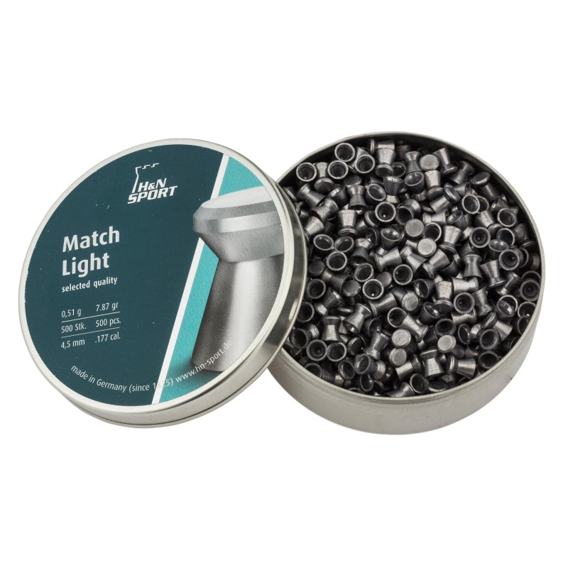 Boîtes de 500 plombs Match Light - Calibre 4,5 mm