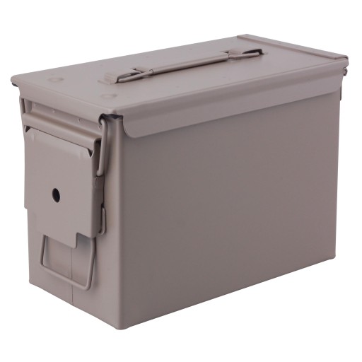 Boîte de rangement munitions métal Tan