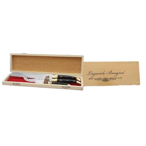 Ensemble 3 couteaux collection Laguiole Bougna + coffret