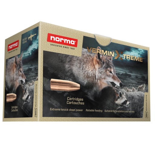 Cartouches Norma Vermin Xtreme 55gr - calibre 222 Rem