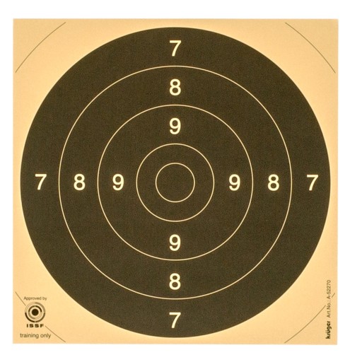 100 centres de cibles en carton C50 21 X 21 cm