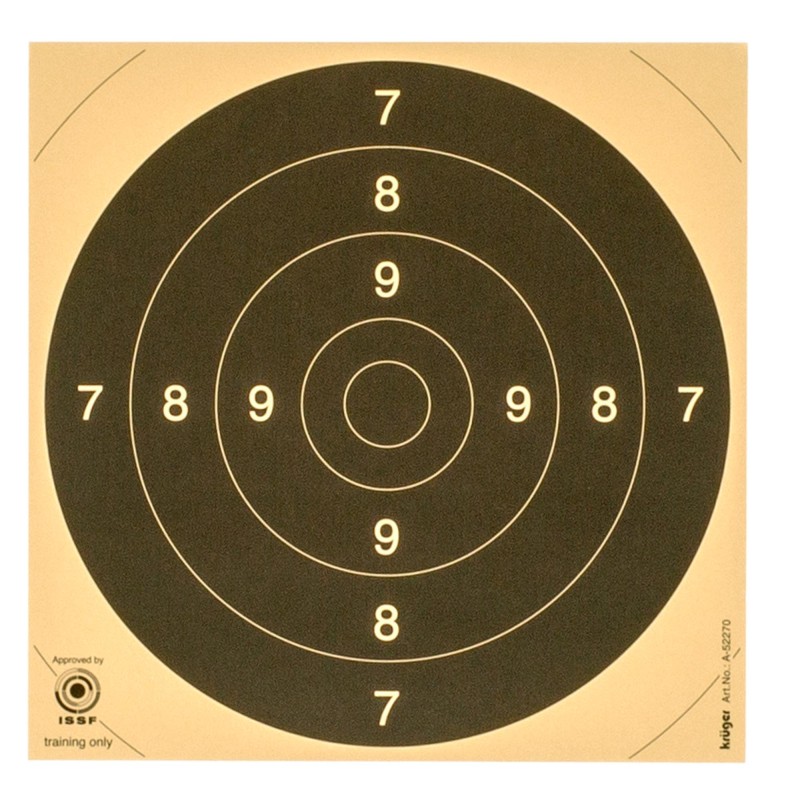 100 centres de cibles en carton C50 21 X 21 cm