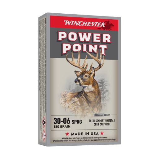 Cartouches Winchester PowerPoint 180gr - calibre 30-06 SPR