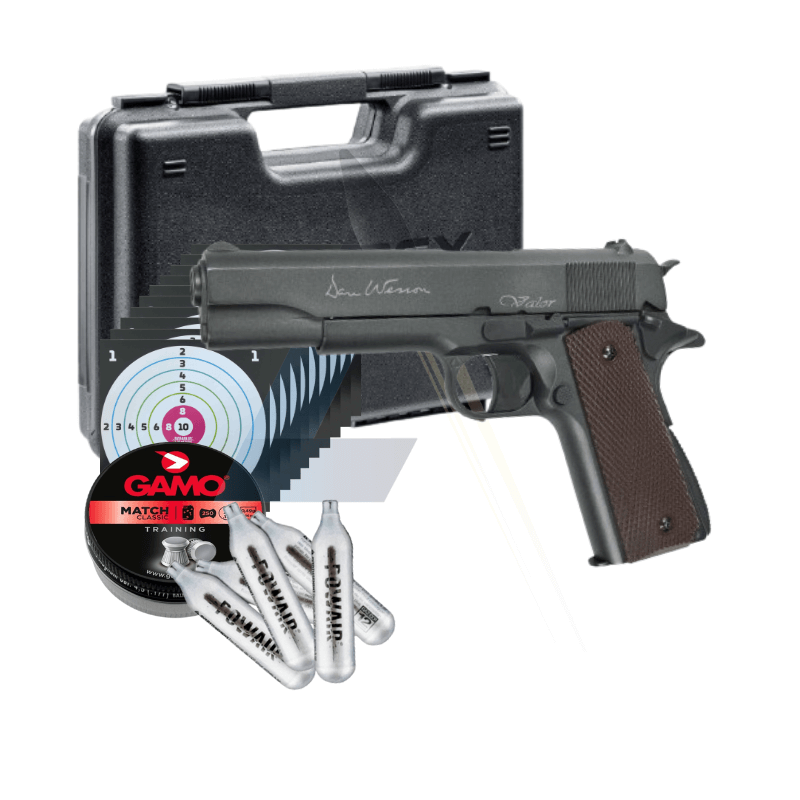 Pack complet Pistolet ASG Dan Wesson Valor 1911 - calibre 4.5mm
