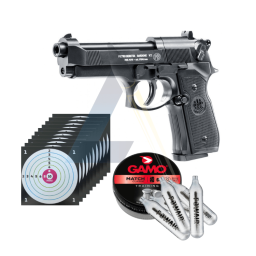 Pack Pistolet Beretta M92 FS Black - calibre 4.5mm