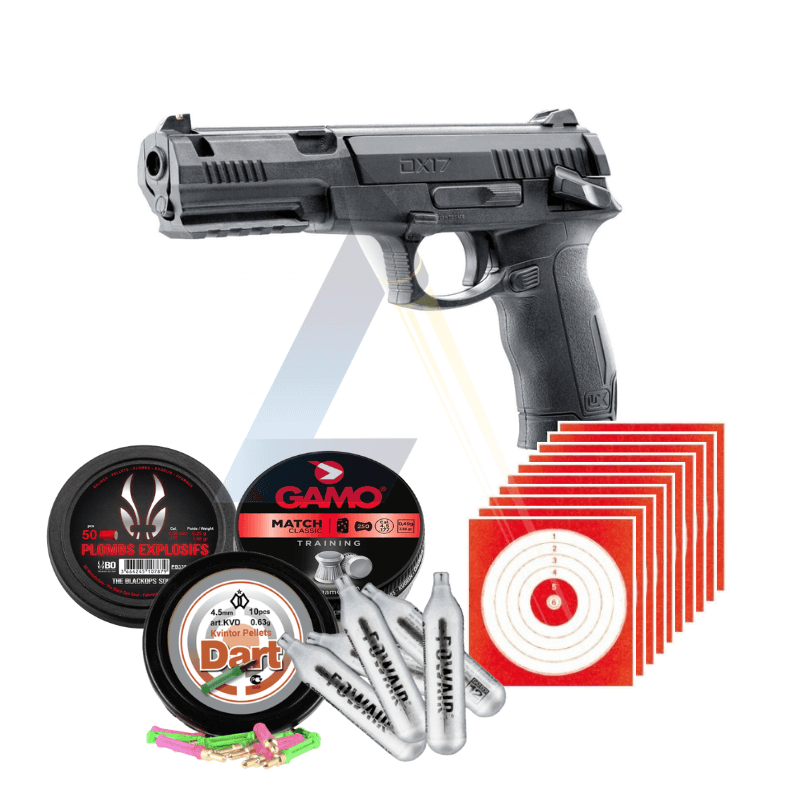 Pack FUN Pistolet Umarex DX17 - calibre 4.5 mm
