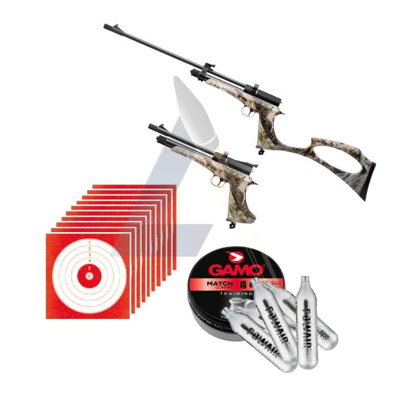 Pack Carabine/Pistolet Artemis CP2 Camo 6J - calibre 4.5mm