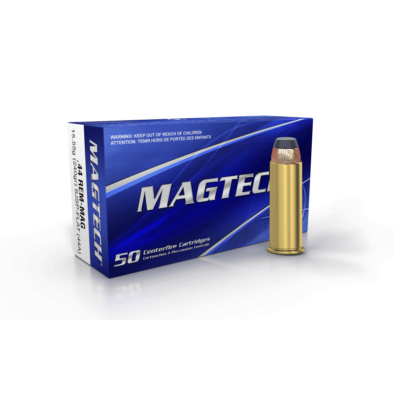 Boîte de 50 cartouches Magtech SJSP FLAT 240 Gr - Calibre 44 Mag