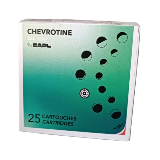 25 cartouches Gomm-Cogne Chevrotine - calibre 12/67