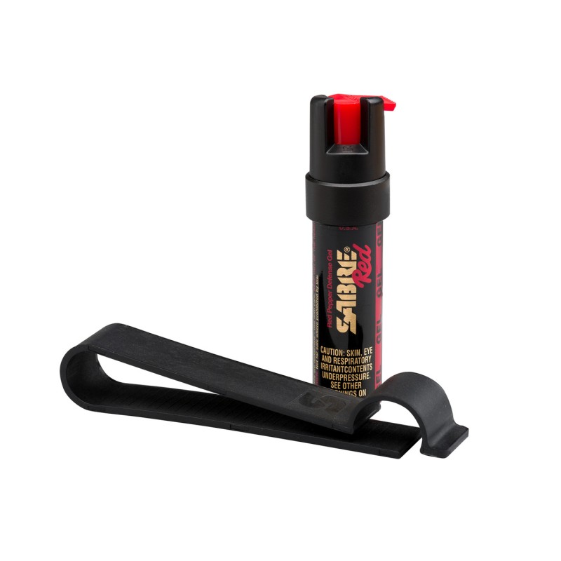 Lacrymogène gel poivre Sabre Red avec clip voiture 20 mL