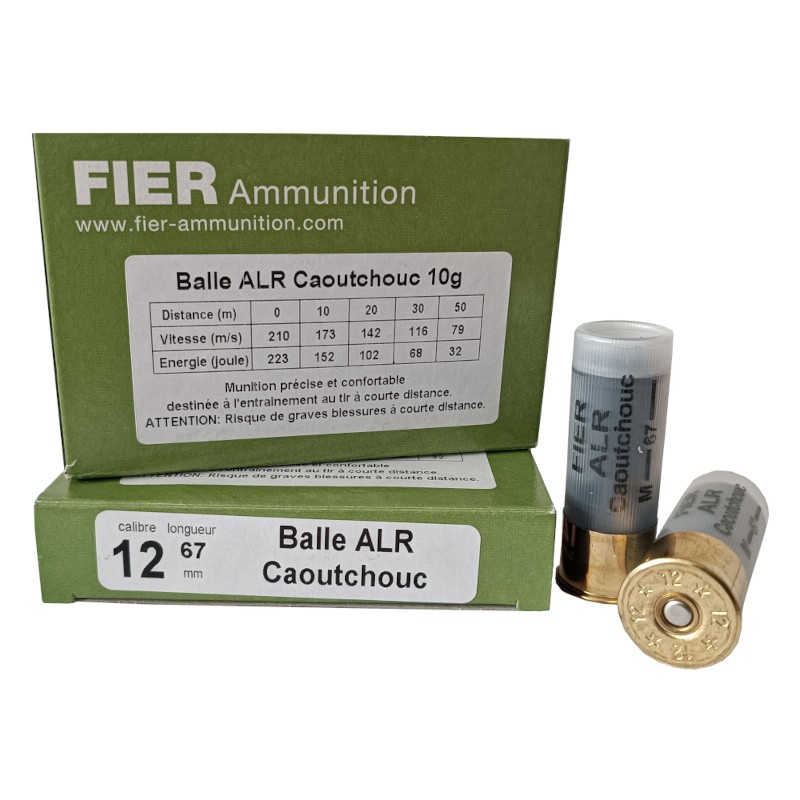 10 Cartouches caoutchouc Fier ALR - calibre 12/67