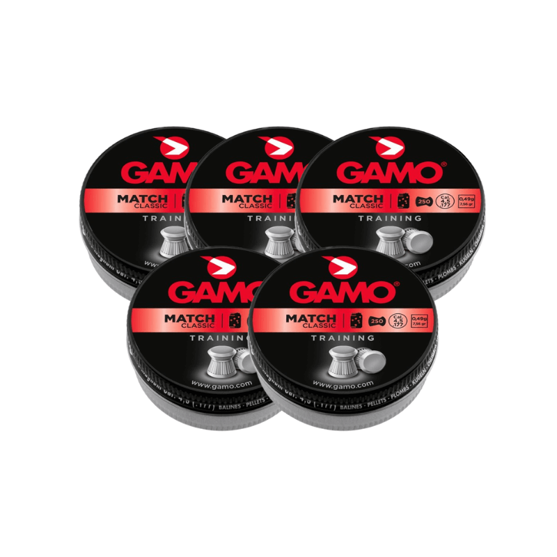 Lot de 5 Boîtes de plombs Gamo Match Classic - calibre 4.5mm