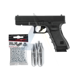 Pack Utile Pistolet Glock 17 Gen3 - calibre 4,5mm BBs