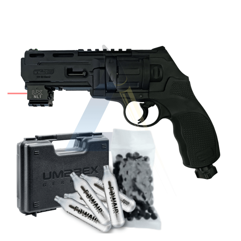 Pack mallette laser Revolver Umarex T4E TR50 Gen2 13J - calibre 50