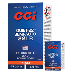 500 Cartouches CCI Quiet-22 Semi-auto - calibre 22LR