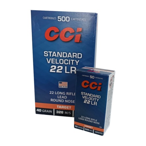 Boîte de 500 cartouches 22LR Standard Velocity 40GR CCI