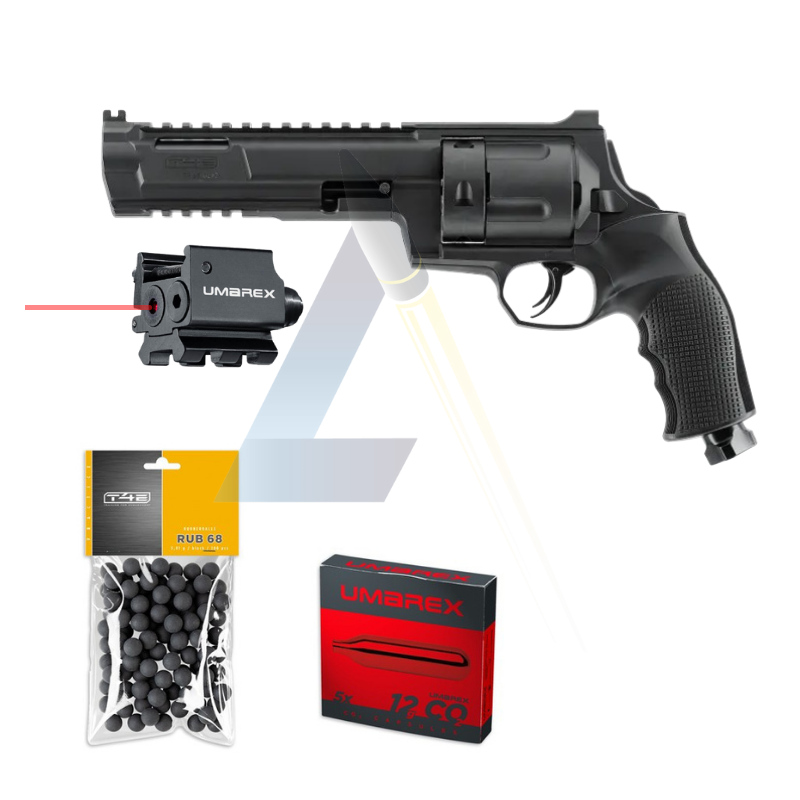 Pack Laser Revolver Umarex T4E TR68 Gen2 16 joules - calibre 68