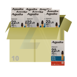 500 Cartouches Aguila Subsonic SP 40gr - calibre 22LR