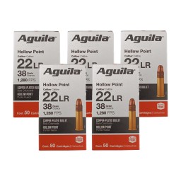 250 Cartouches Aguila HVHP 38gr - calibre 22LR