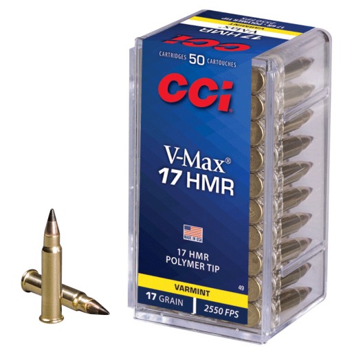 50 Cartouches CCI V-Max 17gr - calibre 17 HMR