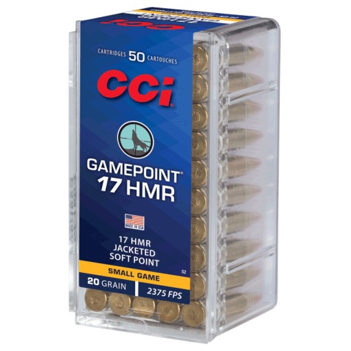 Munitions CCI Gamepoint 20 gr - calibre 17 HMR