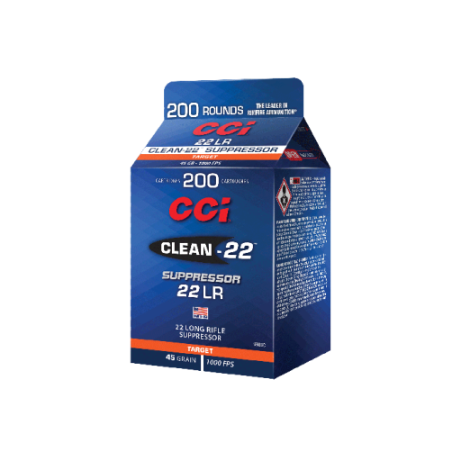 Cartouches CCI Clean-22 Suppressor 45gr - calibre 22LR