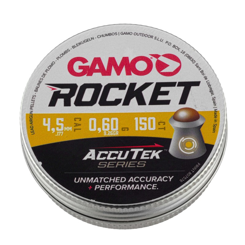 Boîte de 150 Plombs GAMO Rocket Accutek -...