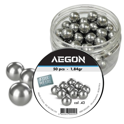 50 balles Full Métal Aluminium cal.43 2
