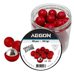 40 billes de defense Titan cal.68 bille coeur acier pour T4E