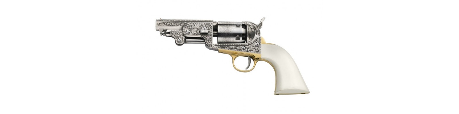 Revolver poudre noire PIETTA remington New Army 1858 acier cal.44 (RGA44) - poudre  noire cal.44 - Arme poudre noire - Tir de loisir